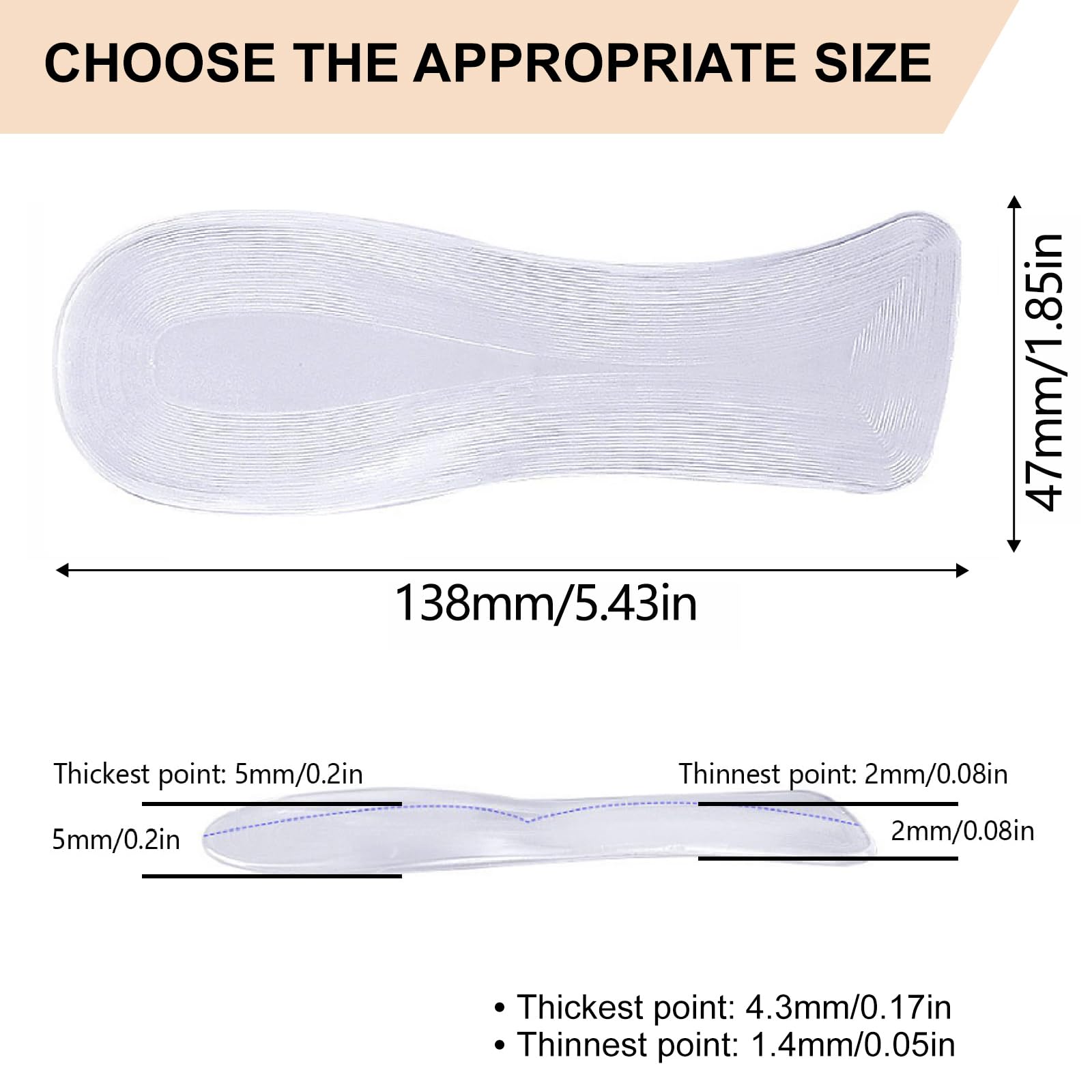 QZFQZF heel inserts distribute pressure for more comfortable heel wear