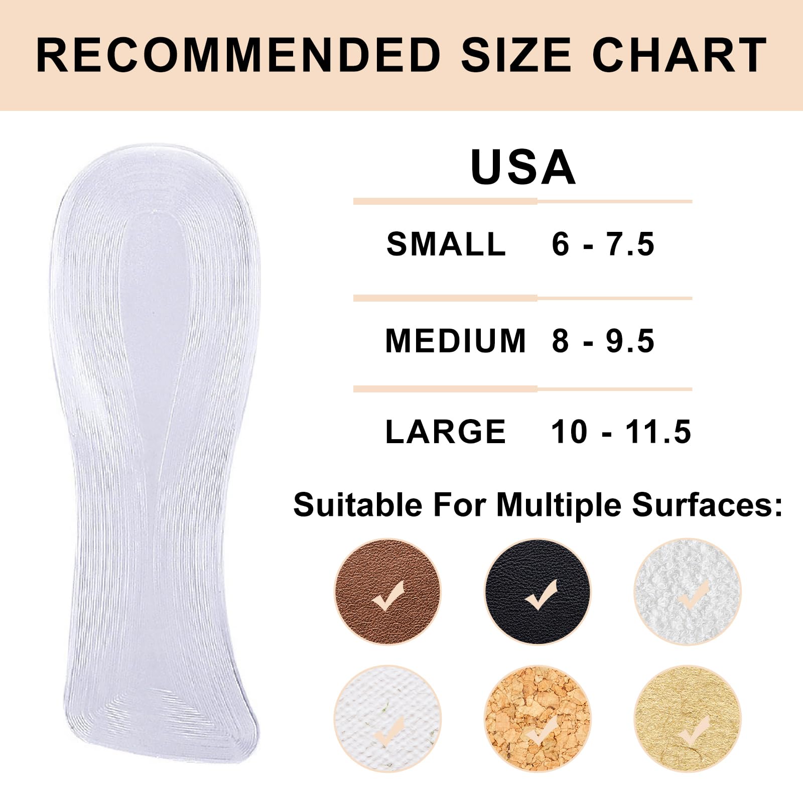 QZFQZF high-heel insoles on shoe demonstrates discreet comfort.