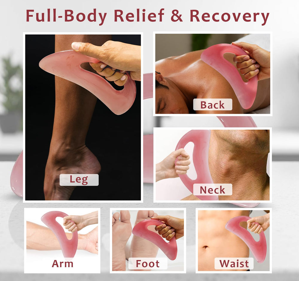 RAAFI gua sha tool for neck and arms supports lymphatic drainage and relaxation.