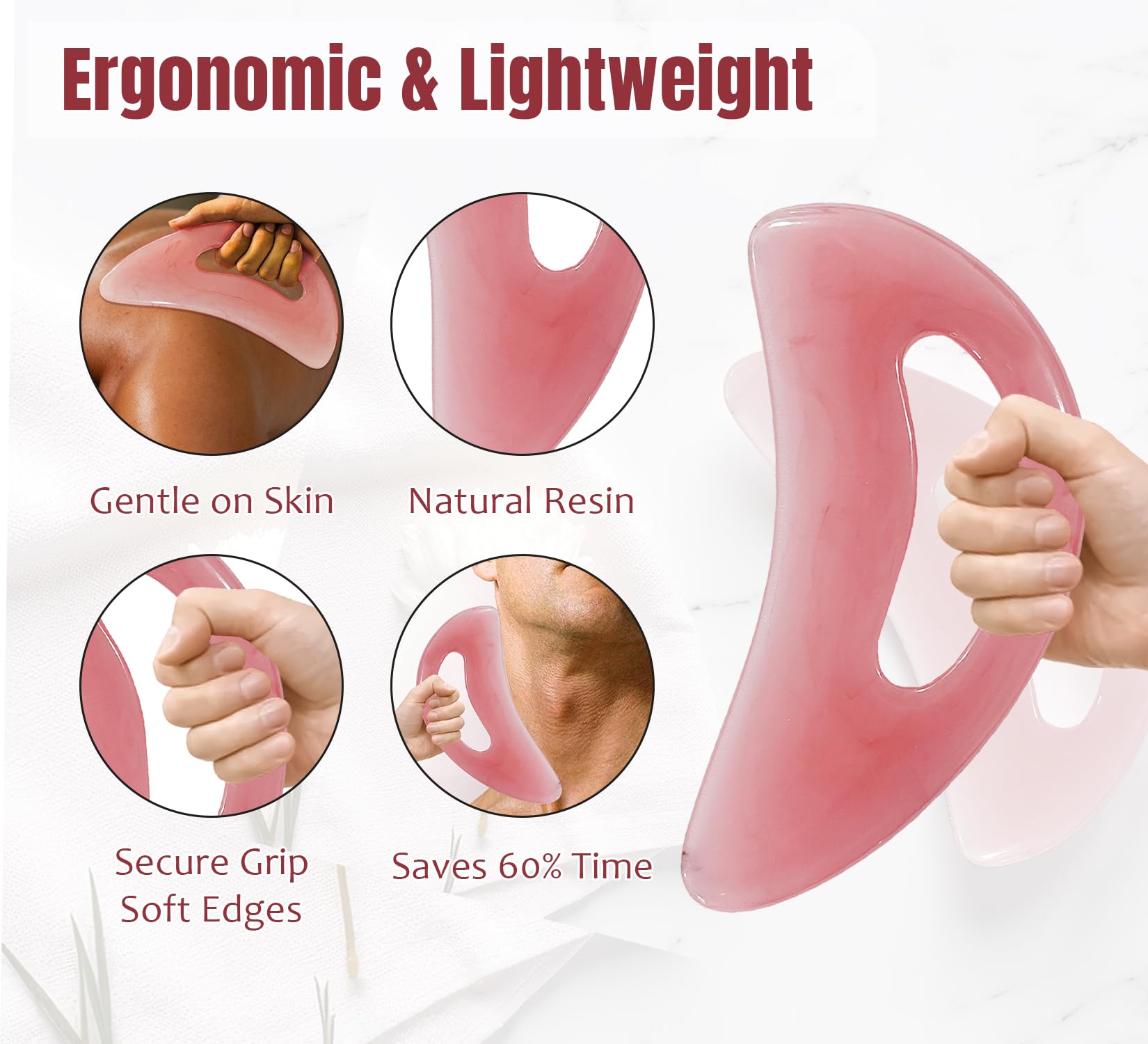 RAAFI gua sha tool for back and shoulders helps soothe tightness.