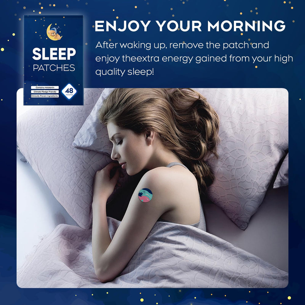 RAAYAM patch on skin close-up shows comfortable adhesion during sleep