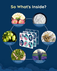 RAAYAM Sleep Patch closeup shows discreet, skin-friendly design for overnight wear.