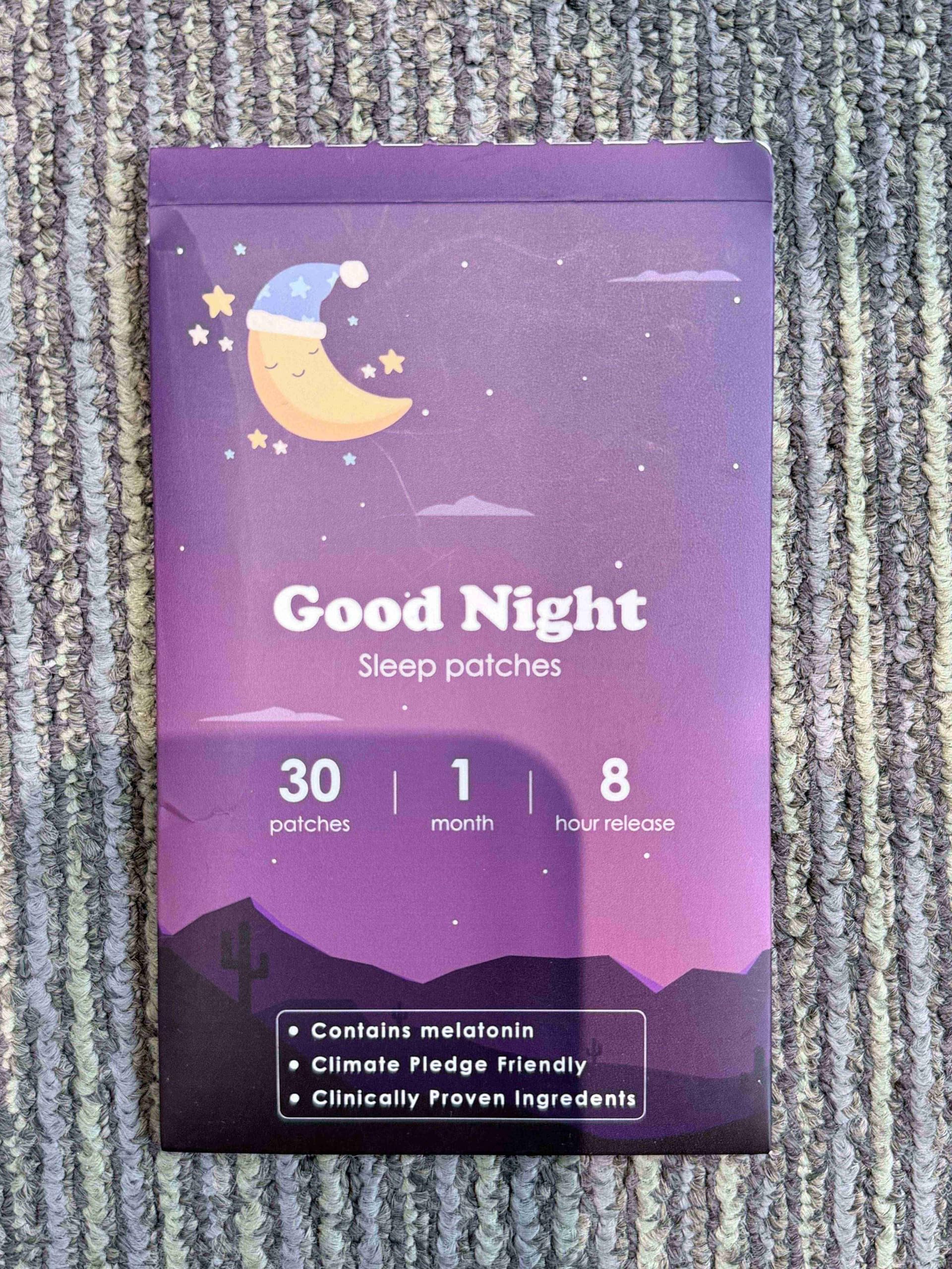 RAAYAM Sleep Patch applied to arm for a calm, drug-free night.
