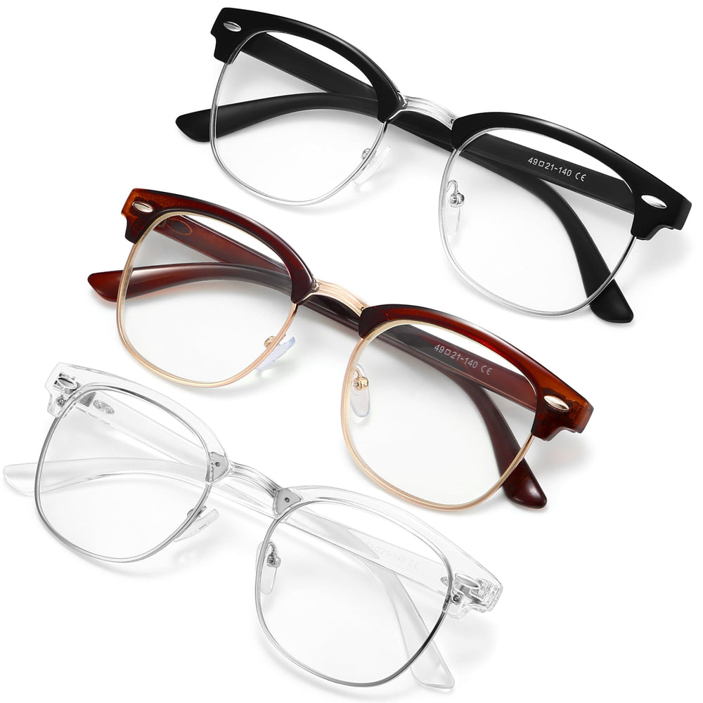Racico blue light glasses close-up frame showing mixed-material design for daily comfort.