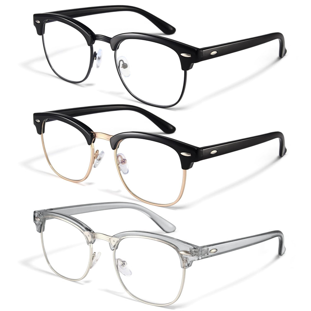 Racico blue light glasses front view with UV400 protection for comfortable all-day use.