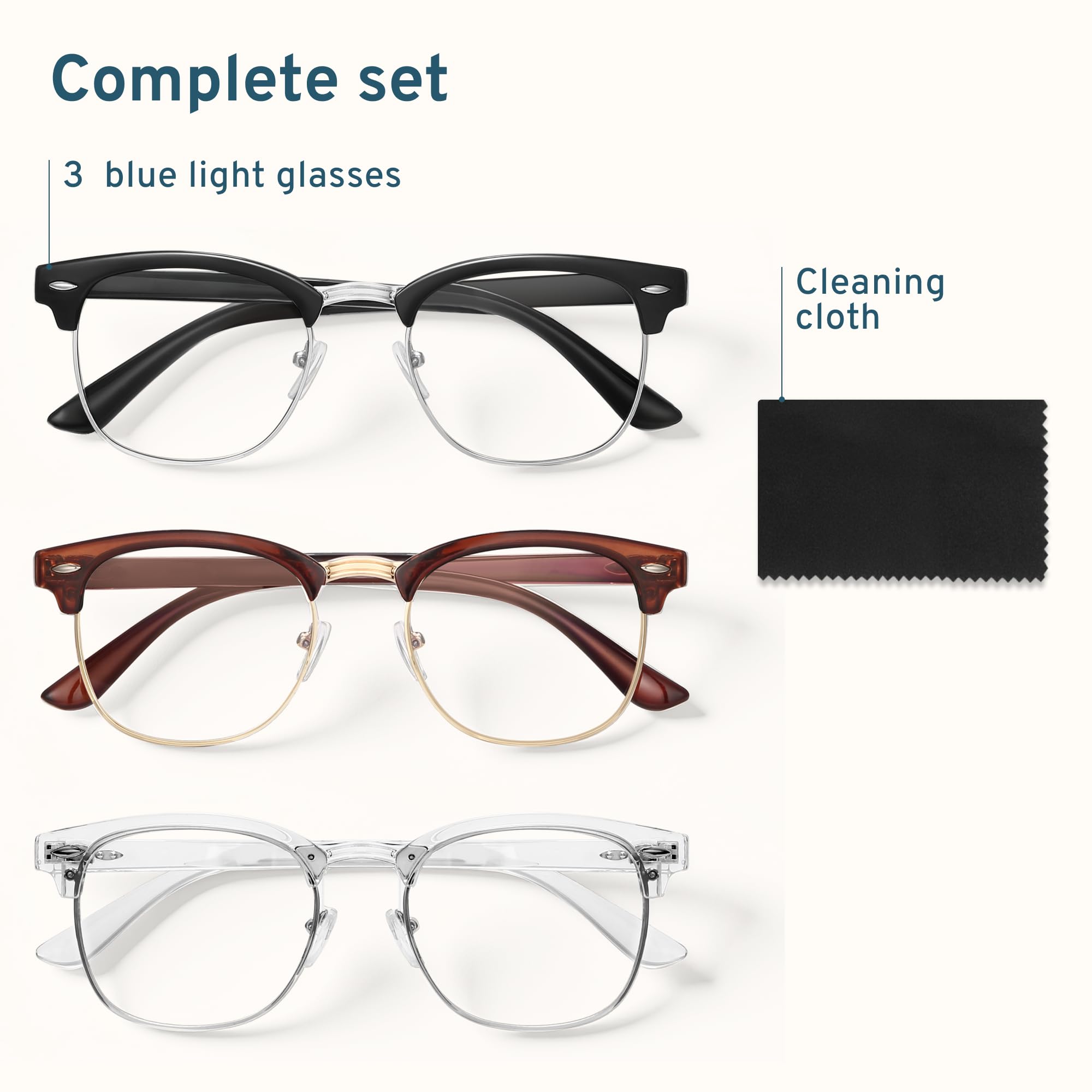 Racico blue light glasses suitable for home and office environments.