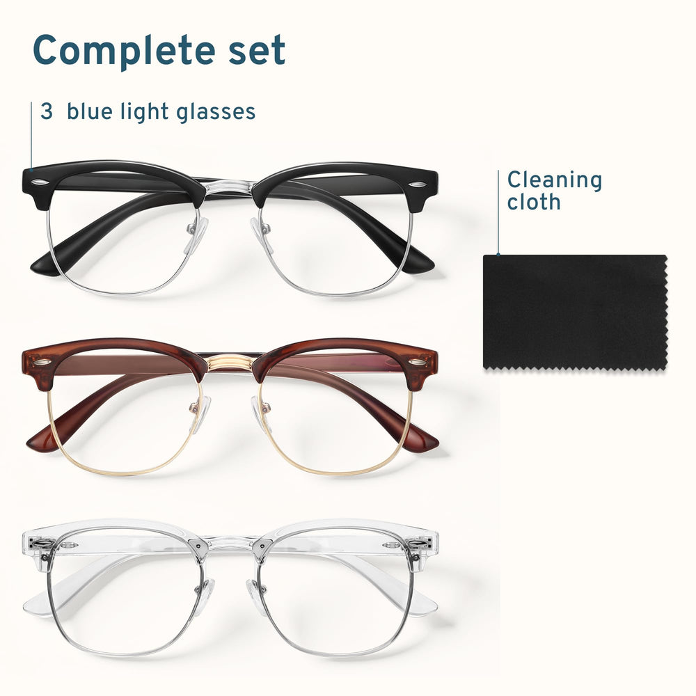 Racico blue light glasses suitable for home and office environments.