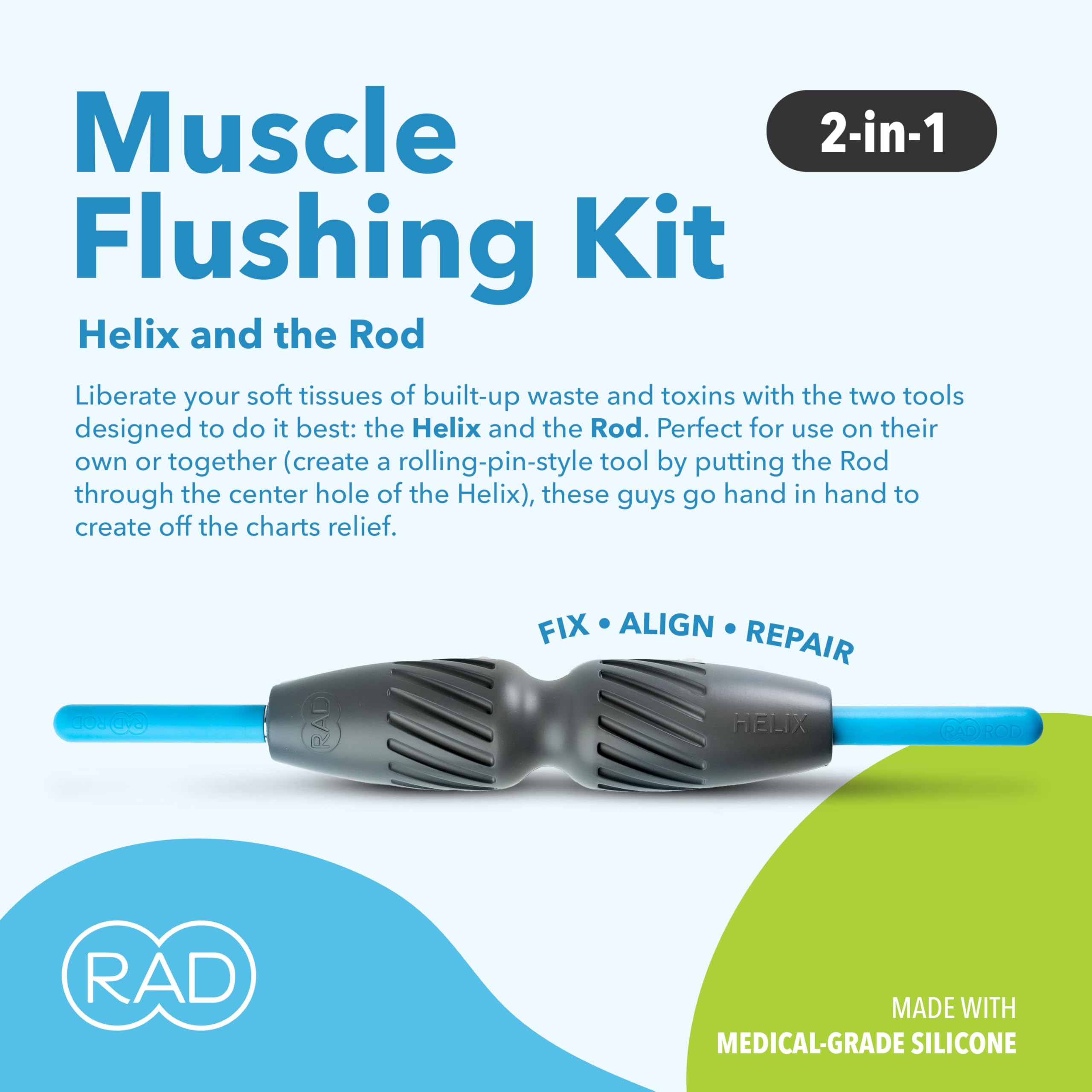 RAD 2-in-1 foam roller neck release soothes tension