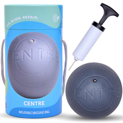 RAD Centre ball inflation pump enables easy setup for soft, controlled massage sessions.
