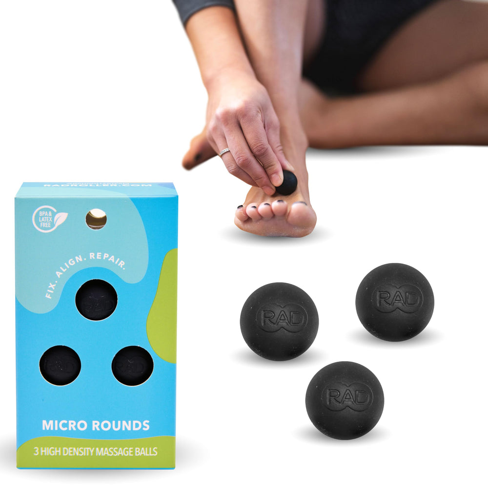 RAD Micro Rounds front view — compact massager for targeted deep tissue relief.