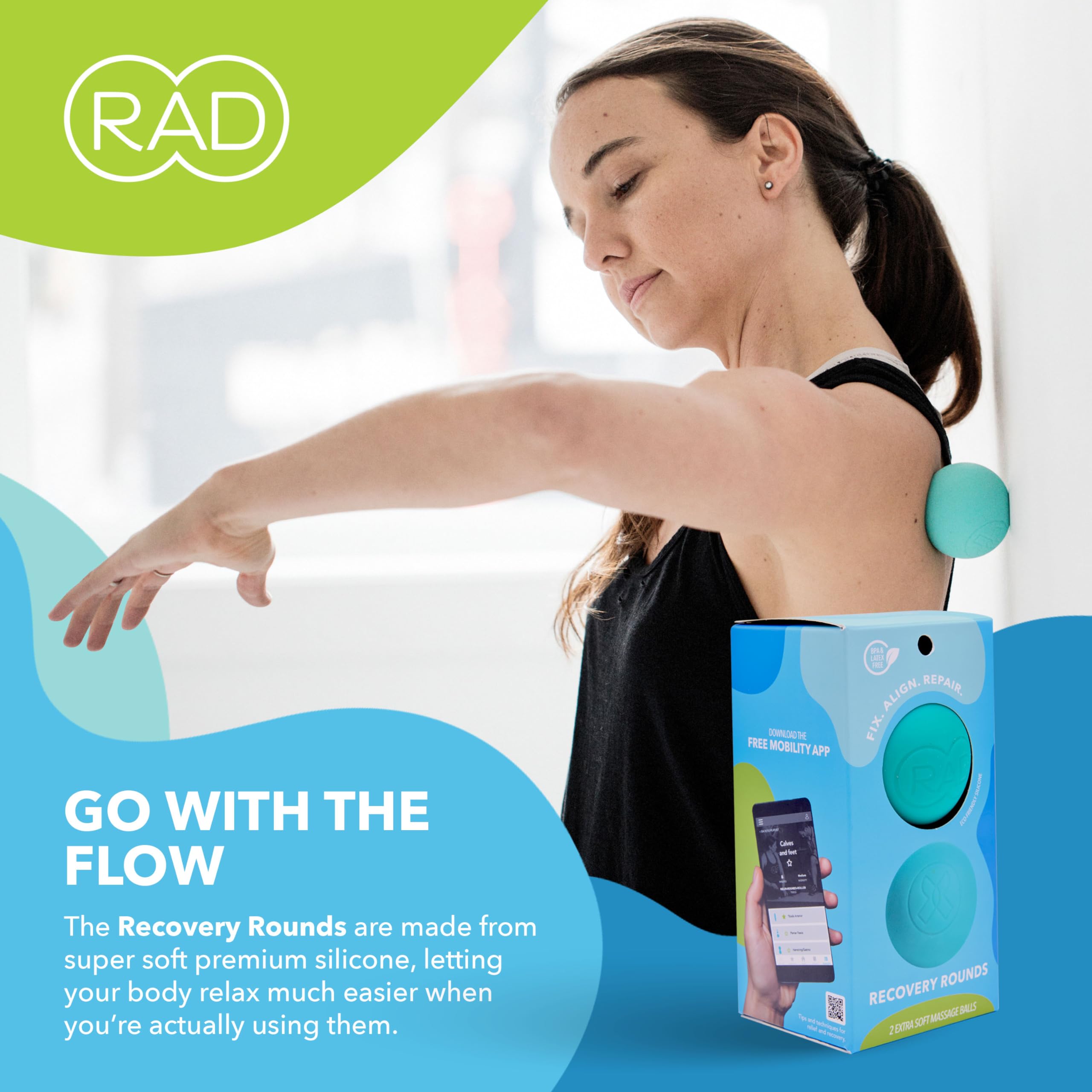 RAD Recovery Rounds portable 2.5-inch balls for on-the-go relief