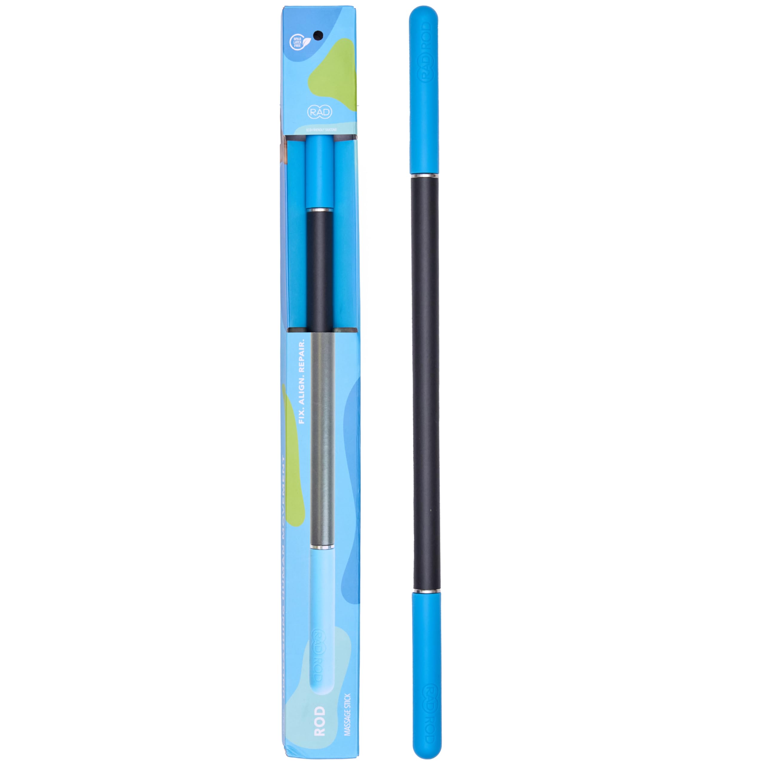 RAD Rod with high-density EVA foam grip for secure self-massage.