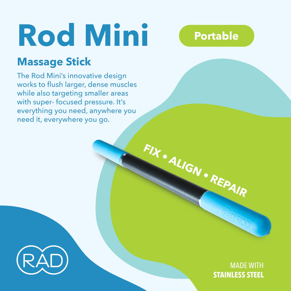 RAD Rod Mini steel-core with EVA foam for durable skin-friendly massage