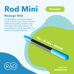 RAD Rod Mini steel-core with EVA foam for durable skin-friendly massage