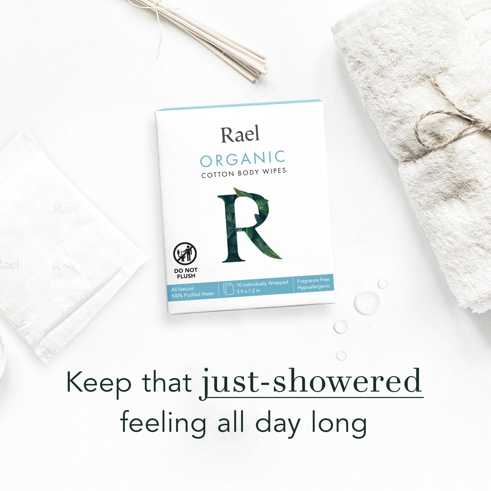 Rael dermatologist-tested hypoallergenic wipes suitable for daily use