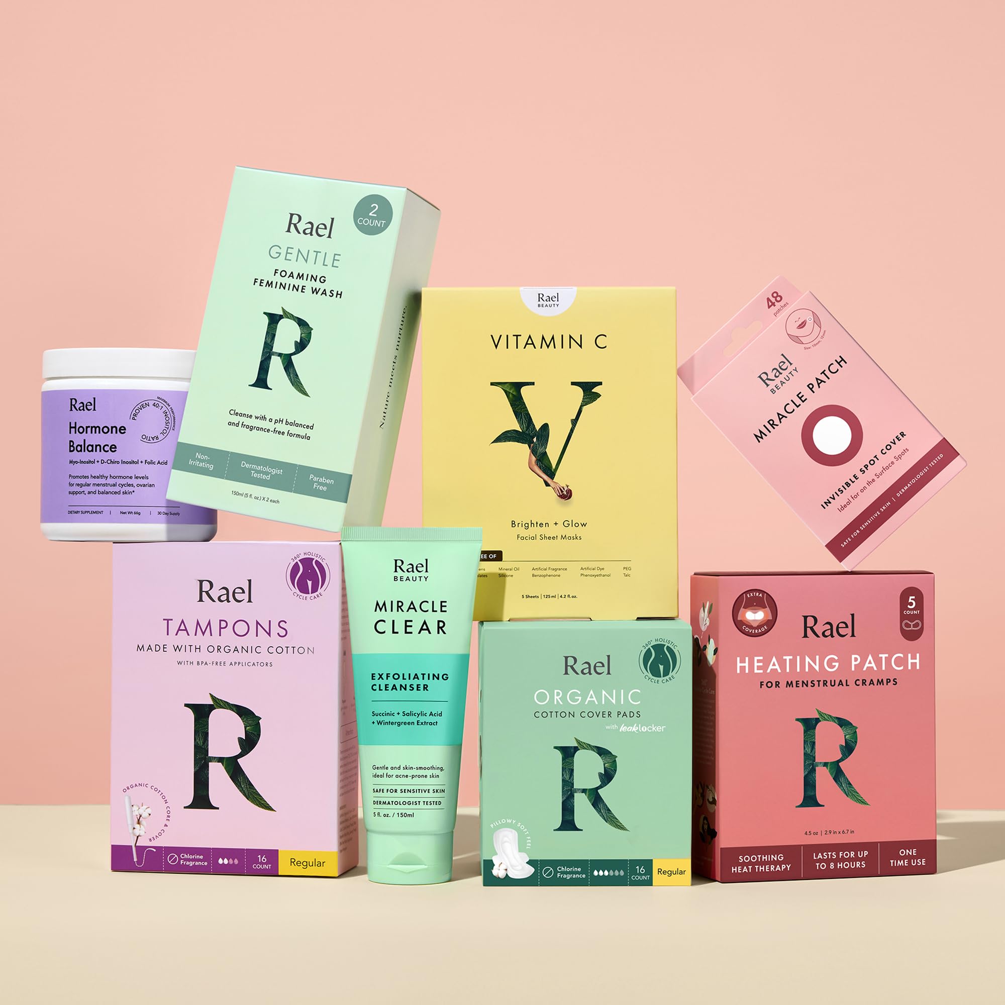 Rael feminine wash daily-use solution supports gentle care.
