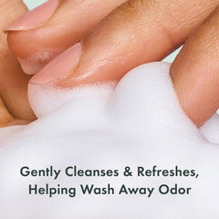 Rael feminine wash unscented label shows fragrance-free formula.
