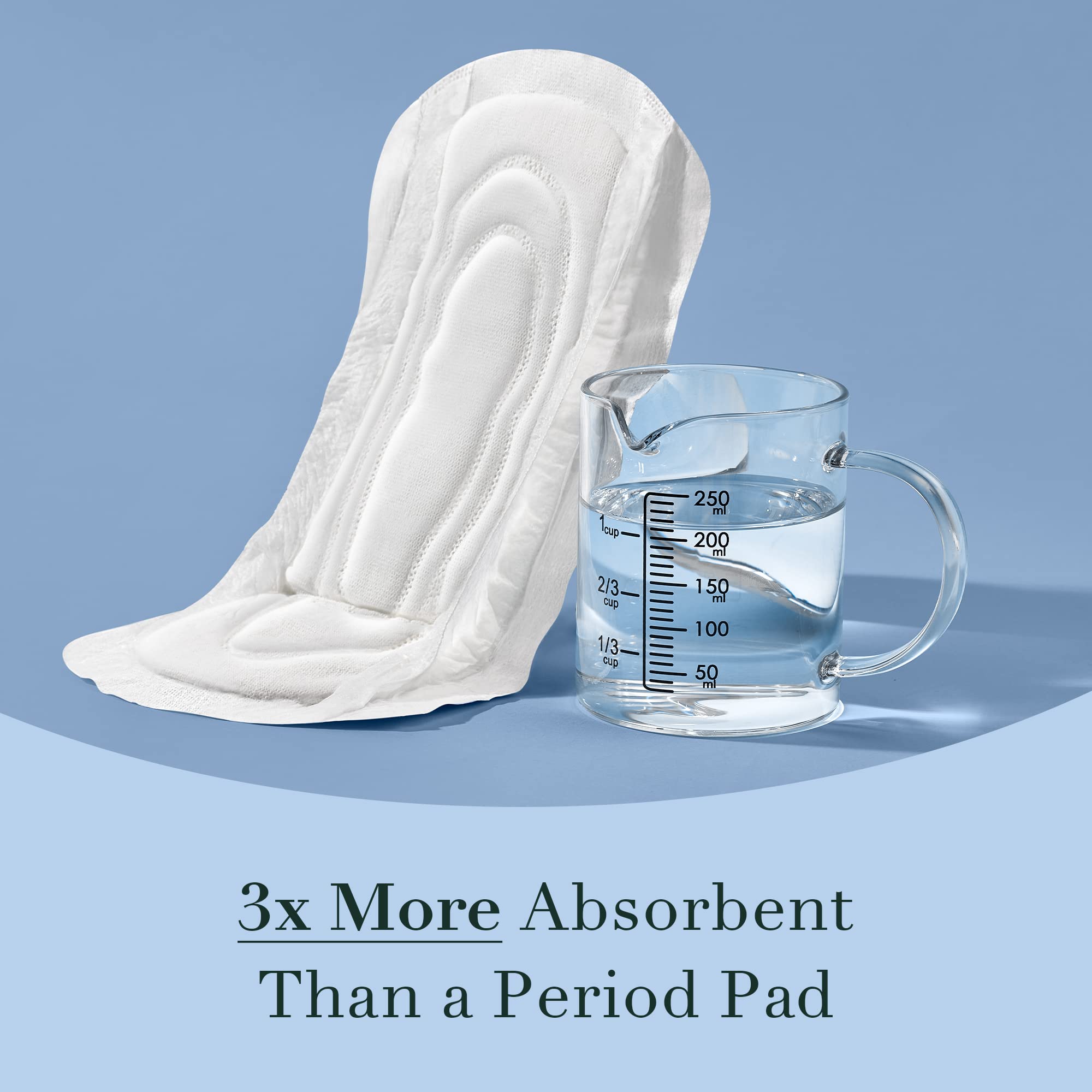 Rael pads with stretchy side bands for secure fit