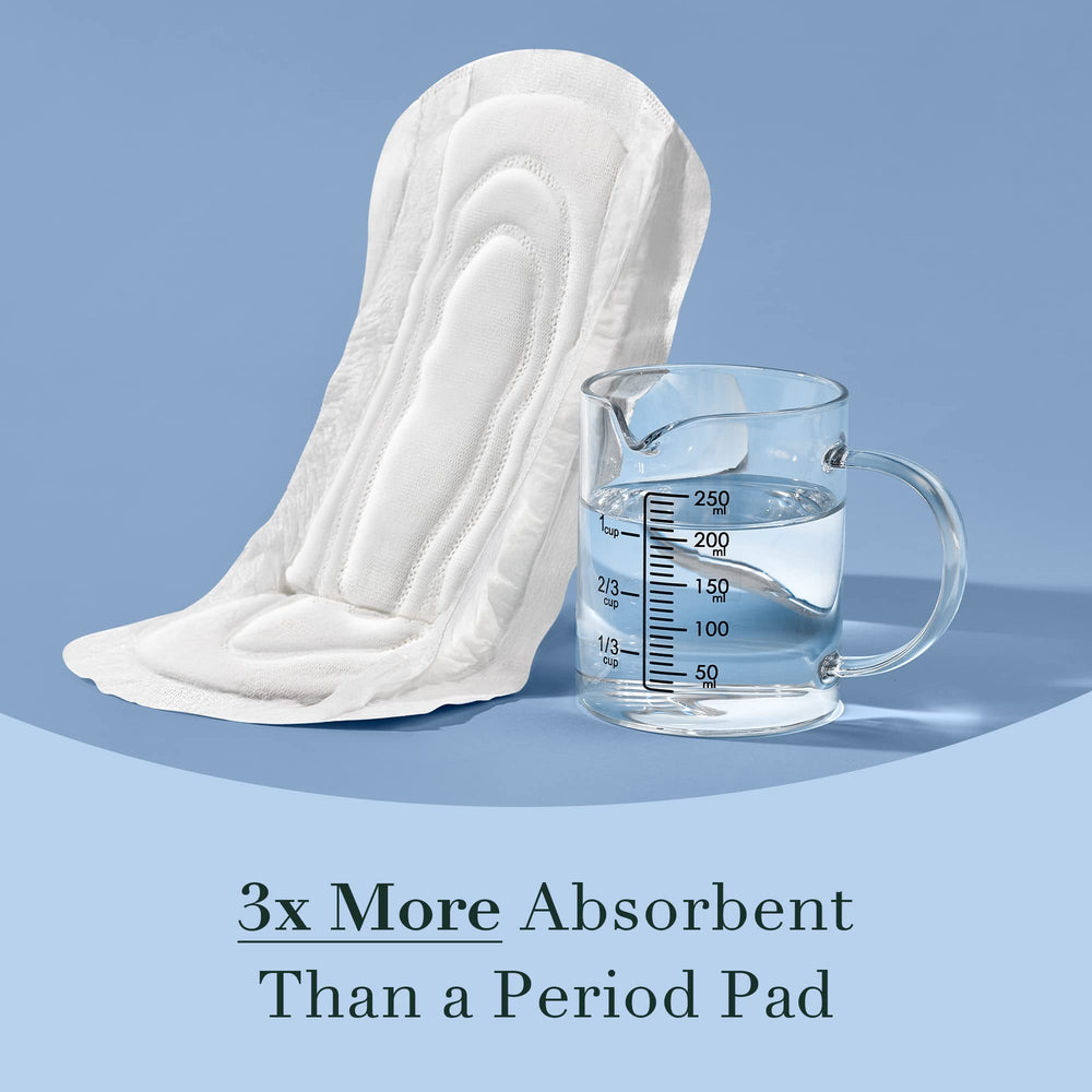 Rael pads with stretchy side bands for secure fit