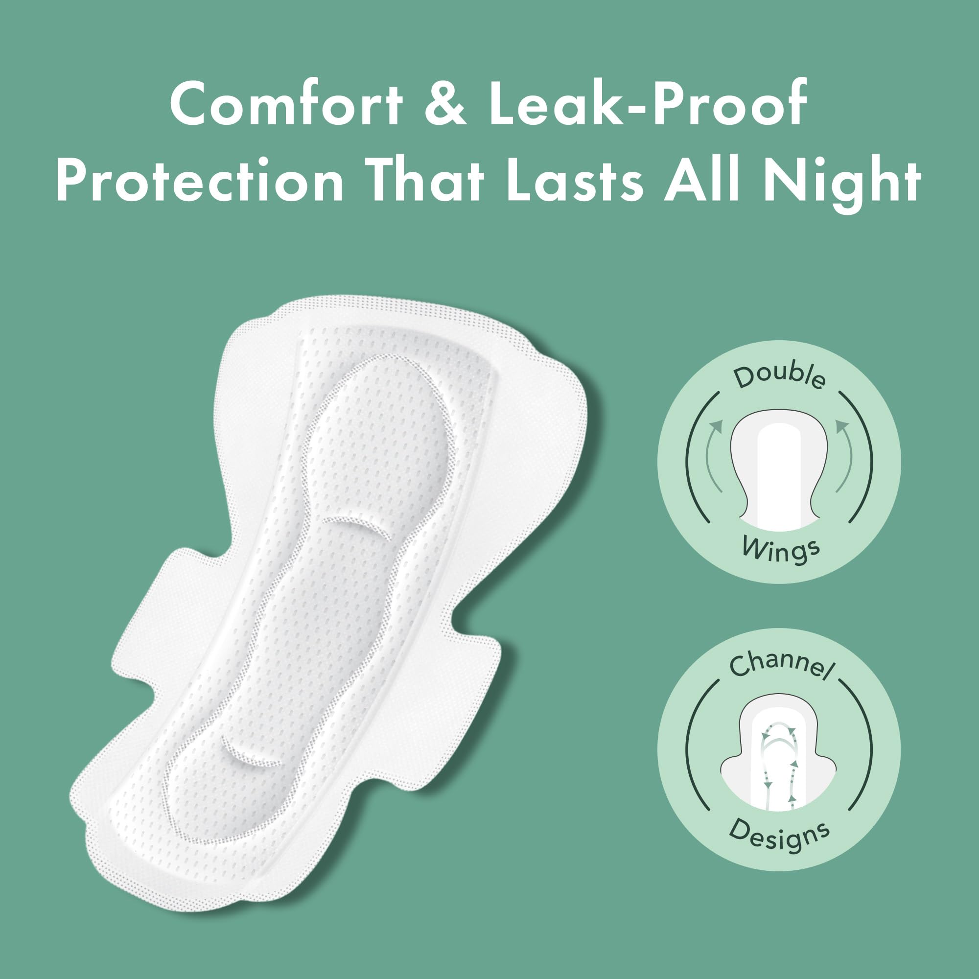 Rael pads heavy absorbency core view for reliable leakage protection