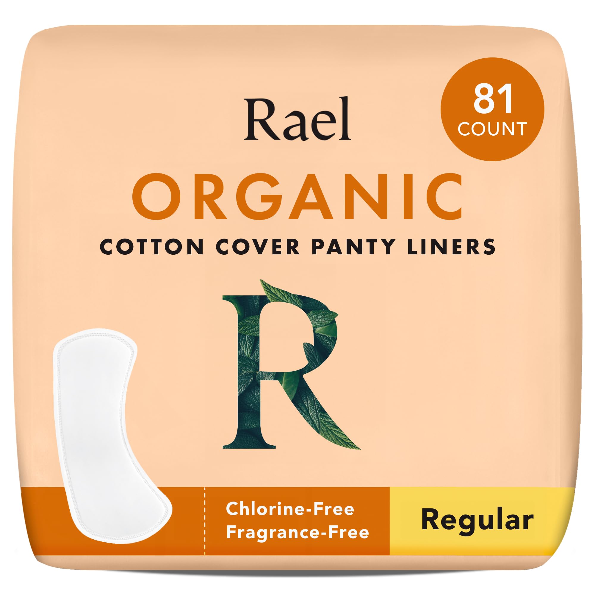 Rael panty liners with organic cotton top sheet for daily comfort and freshness.