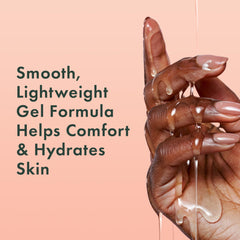 Rael soothing vulva gel application close-up showing smooth, comfortable texture