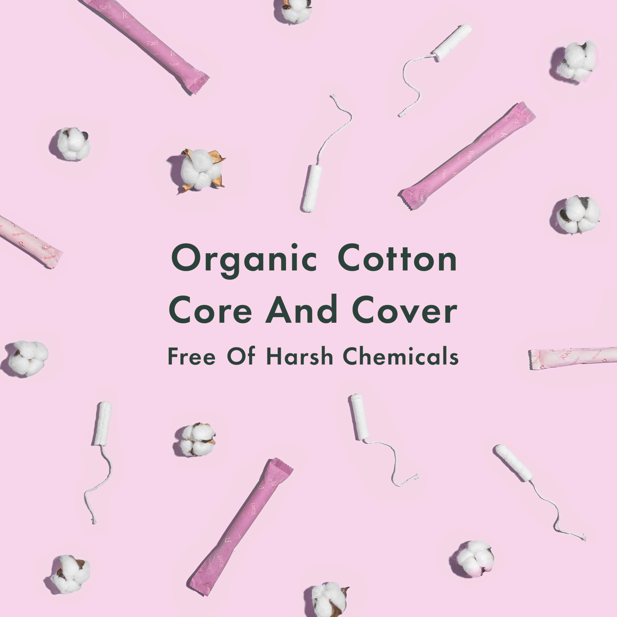 Rael organic cotton cover provides skin-friendly protection with chlorine-free materials.