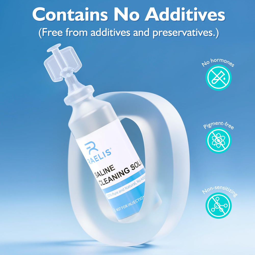 RAELIS saline bottle in bathroom setting demonstrates versatile household tasks