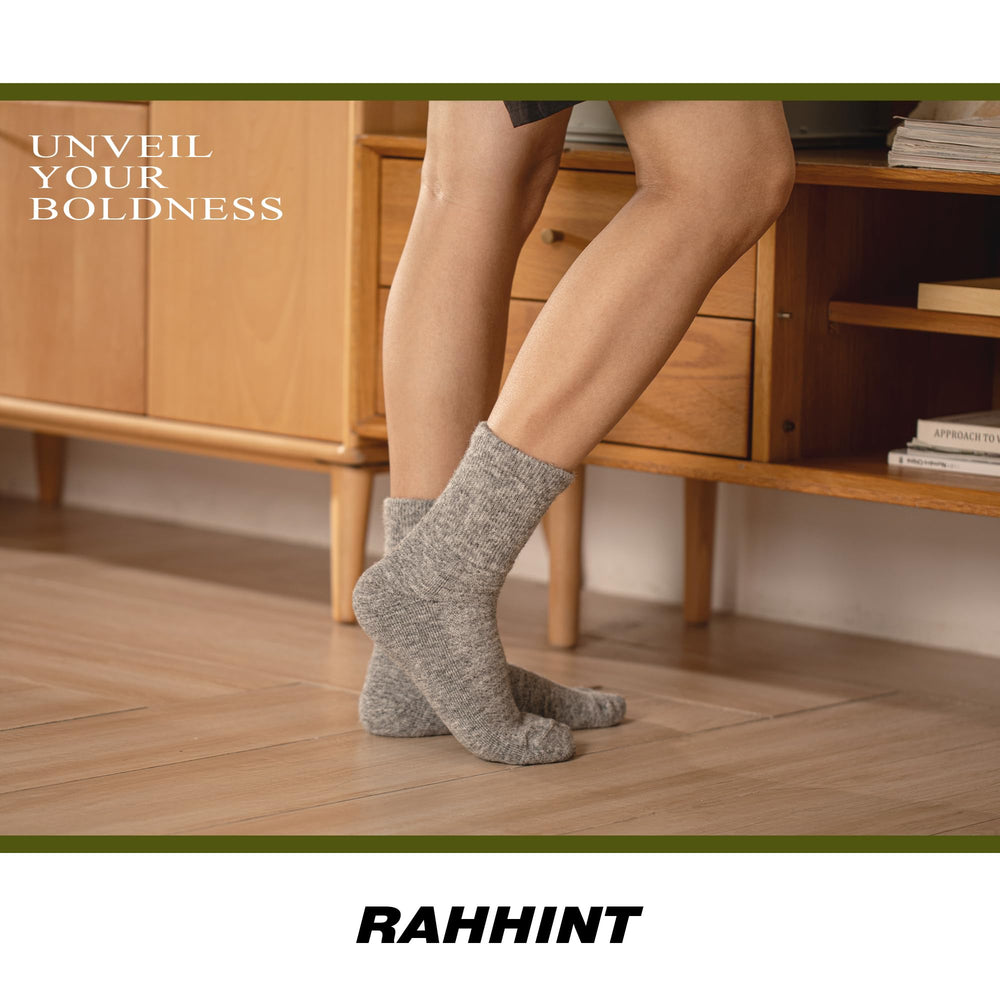 Rahhint Alpaca Wool Diabetic Socks with breathable knit for all-day comfort.