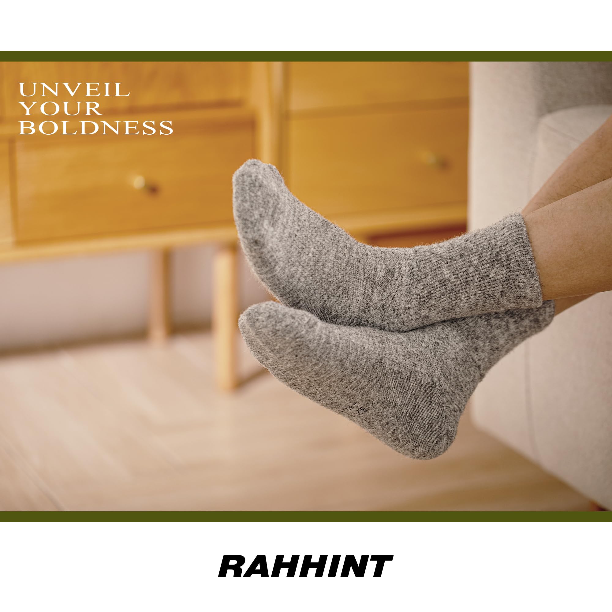 Rahhint Alpaca Wool Diabetic Socks moisture-wicking fibers keep feet dry.