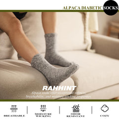 Rahhint Alpaca Wool Diabetic Socks seamless toe for irritation-free wear