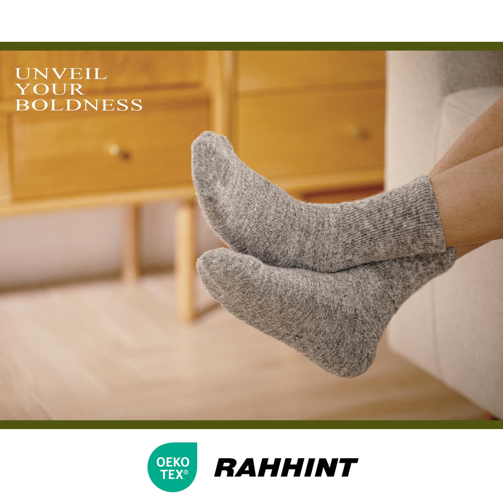 Rahhint Extra-wide cushioned diabetic socks for warmth and support.