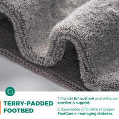 Rahhint Pro Extra Wide Merino Wool Diabetic Socks no-binding cuff design supports comfortable wear.