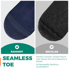 Rahhint Pro socks wearer feet image showing no-binding cuff for comfortable daily wear