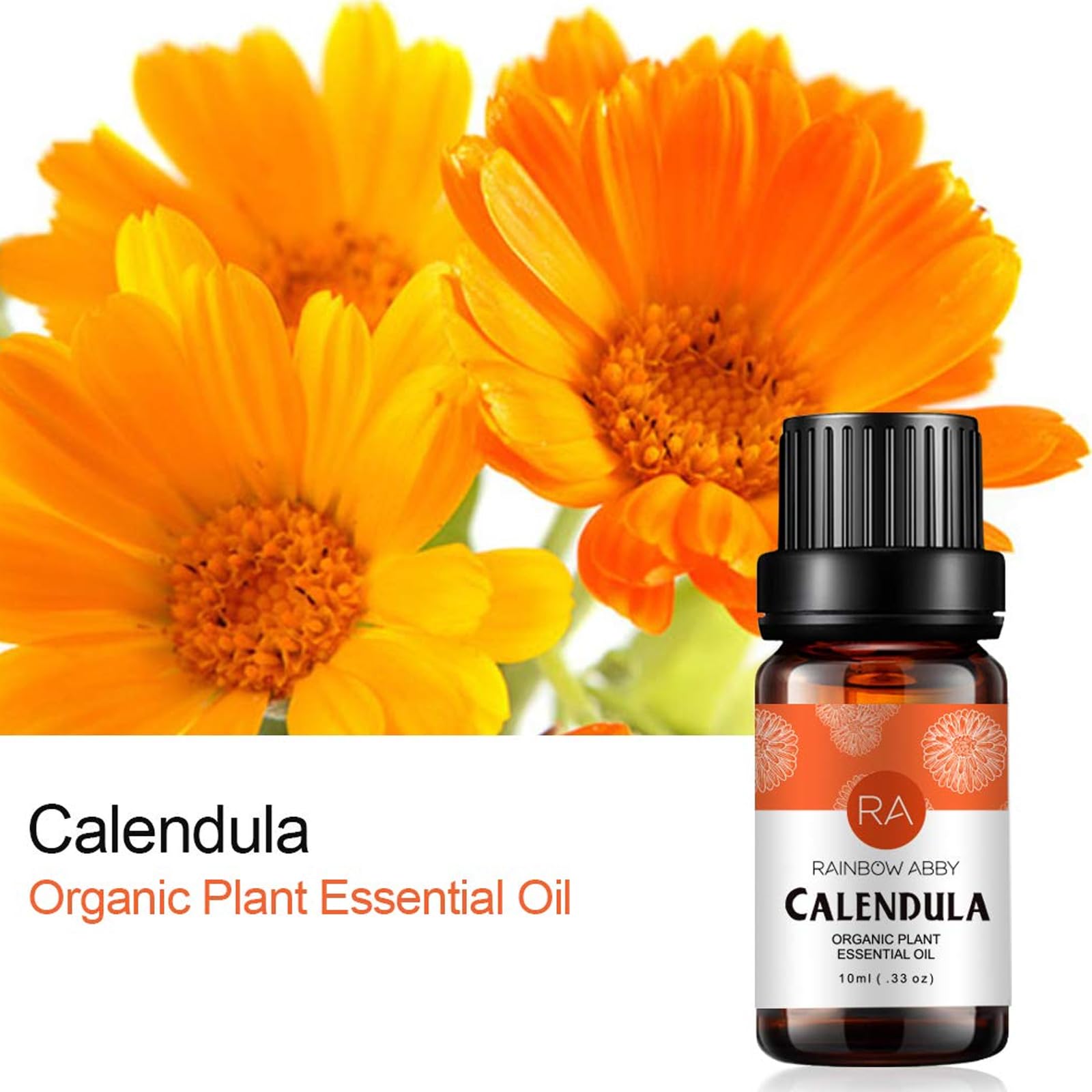 Rainbow Abby Calendula essential oil two-pack displayed as gift