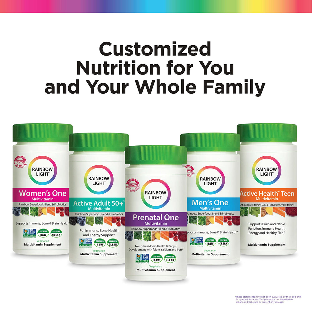 Morning routine with Rainbow Light 50+ multivitamin supporting daily immune readiness