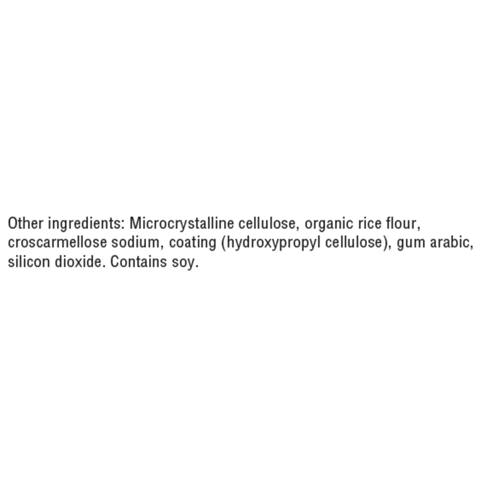 Rainbow Light Complete Iron Mini-Tabs label close-up highlights Ferractiv iron for gentler absorption.