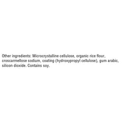 Rainbow Light Complete Iron Mini-Tabs label close-up highlights Ferractiv iron for gentler absorption.