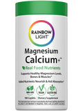 Rainbow Light Magnesium Calcium + Supplement | 180 Tablets | Real Food Nutrients & Digestive Complex
