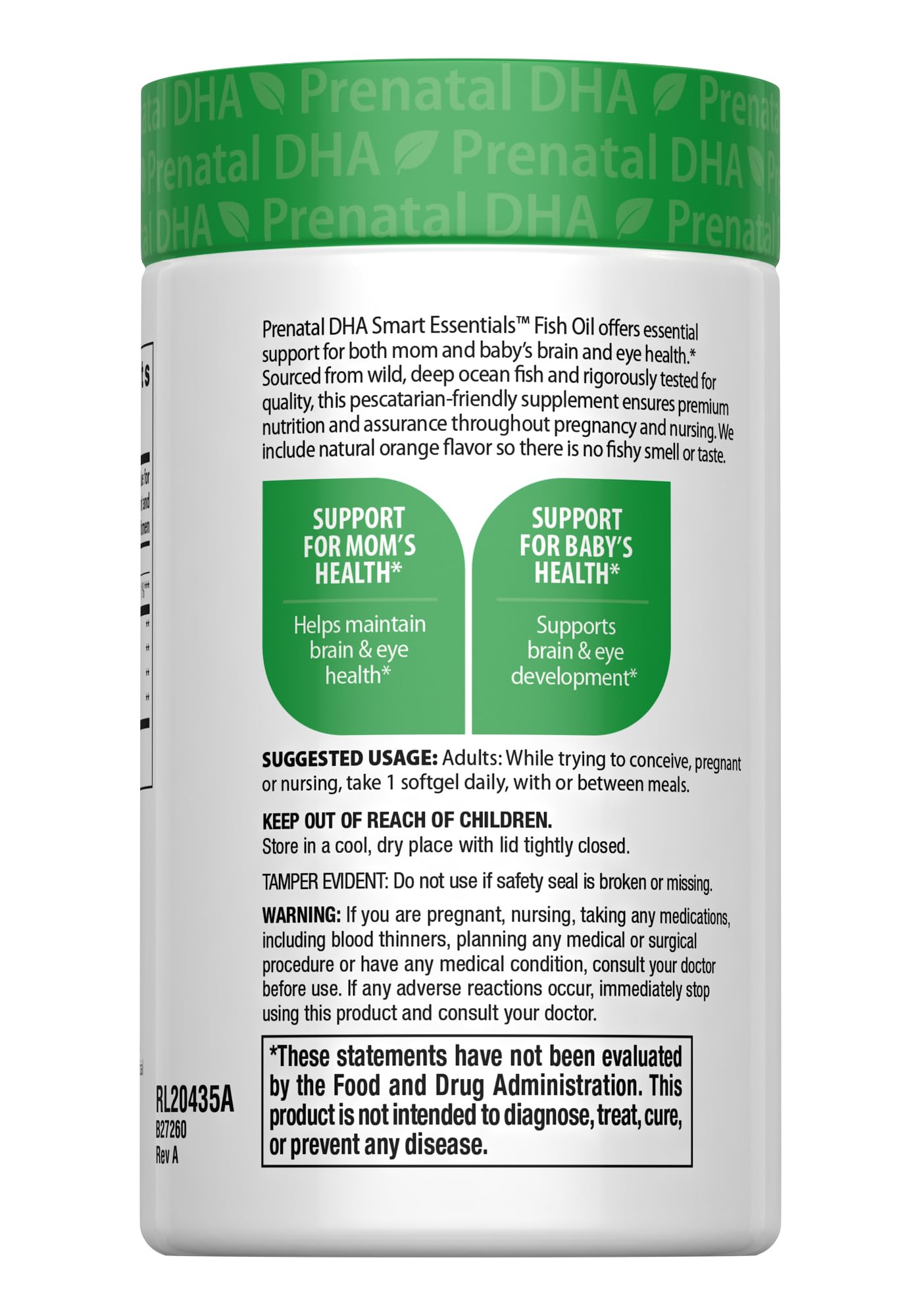 Rainbow Light Prenatal DHA Omega-3 capsules support healthy omega-3 intake