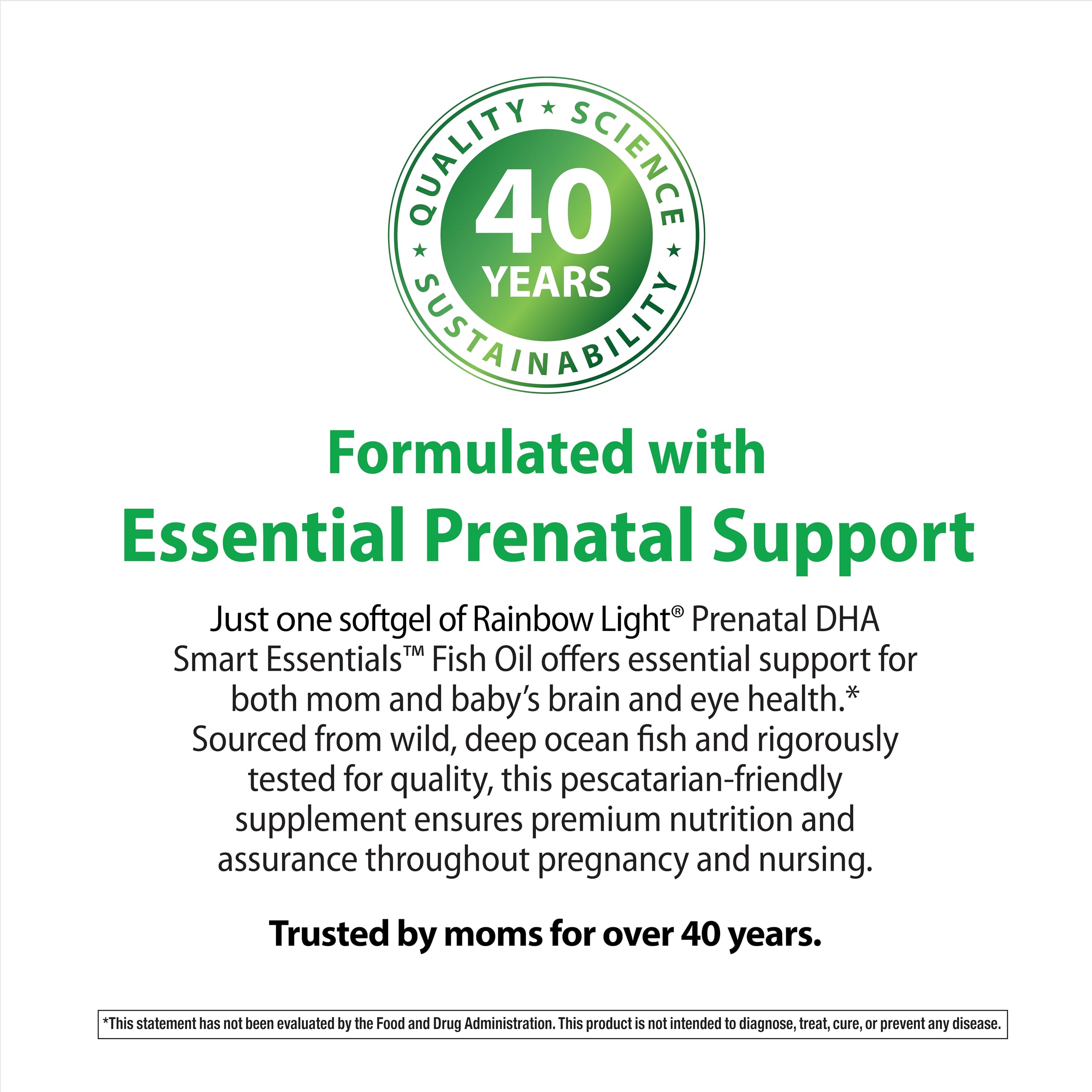 Rainbow Light Prenatal DHA softgels are gluten-free and dairy-free and allergen-friendly.