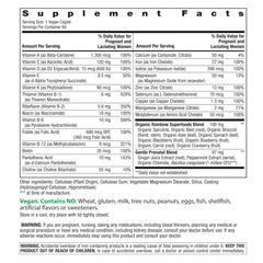 Rainbow Light Prenatal One tablets close-up highlighting high potency vitamins for daily use.