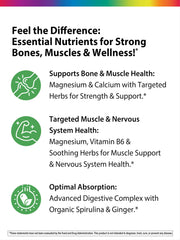 Rainbow Light spirulina and horsetail blend detail on label for absorption support.