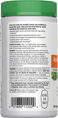 Rainbow Light label closeup highlighting gluten-free vegetarian teen multivitamin.