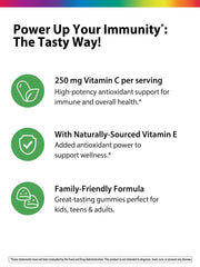 Rainbow Light Vitamin C gummies for kids, tangy orange flavor kids love.