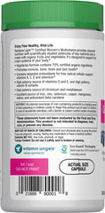 Rainbow Light Multivitamin capsules close-up, highlighting vegetarian formula for daily energy