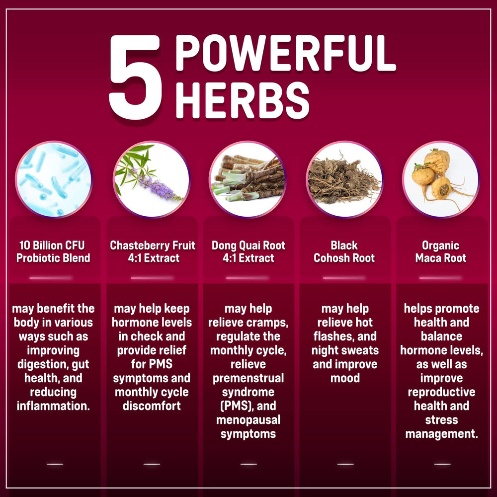 Rainbow Nutrients Hormone Balance ingredients bowl with maca and chasteberry