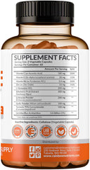 Rainbow Nutrients bottle on kitchen counter suggests simple daily health routine.