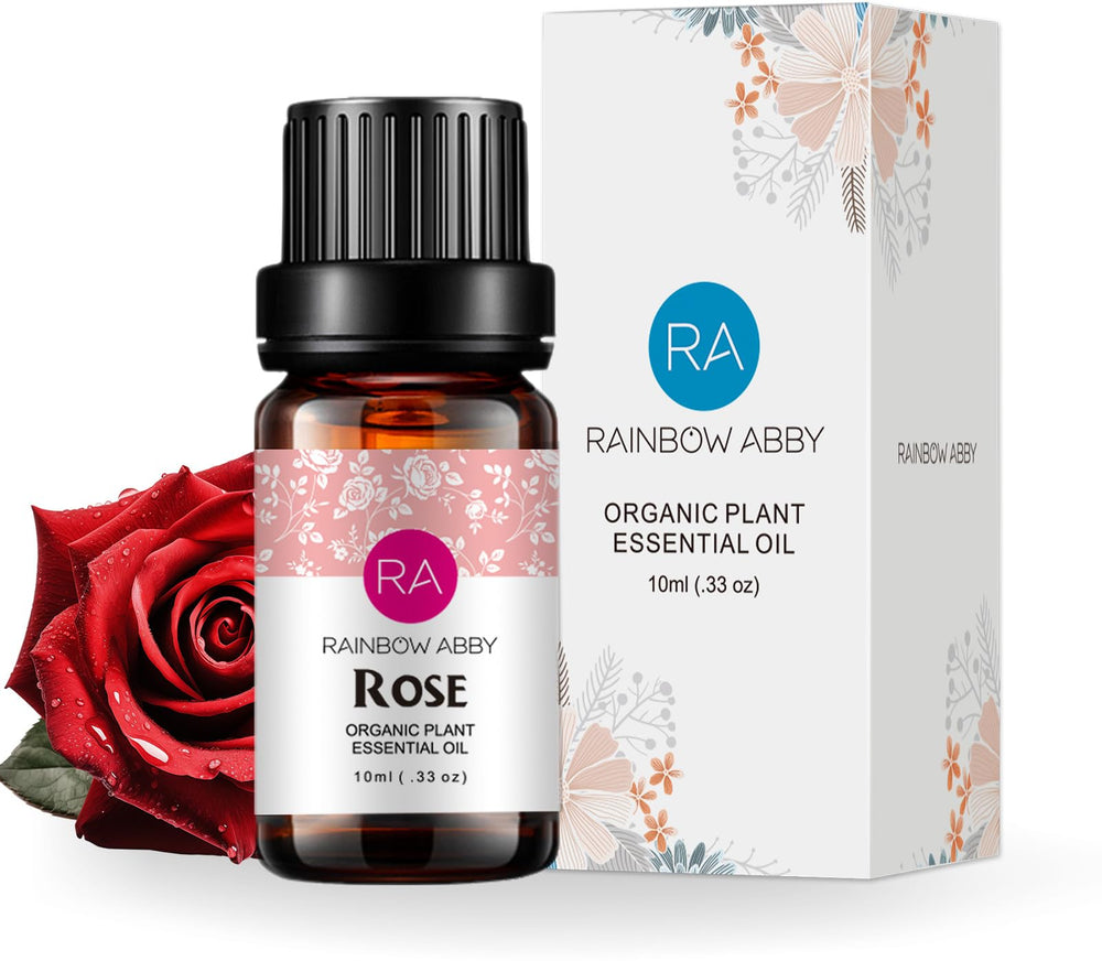Rainbow Abby Rose Essential Oil bottle close-up for pure aroma diffusion