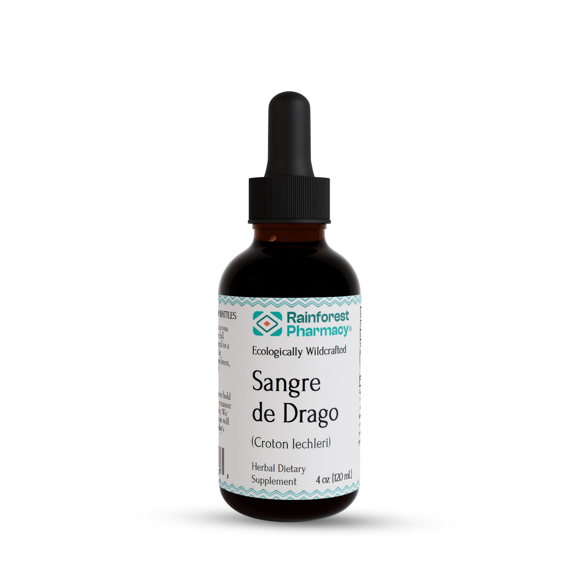 Rainforest Pharmacy Sangre de Drago bottle, 4 oz, ready for daily tincture use.